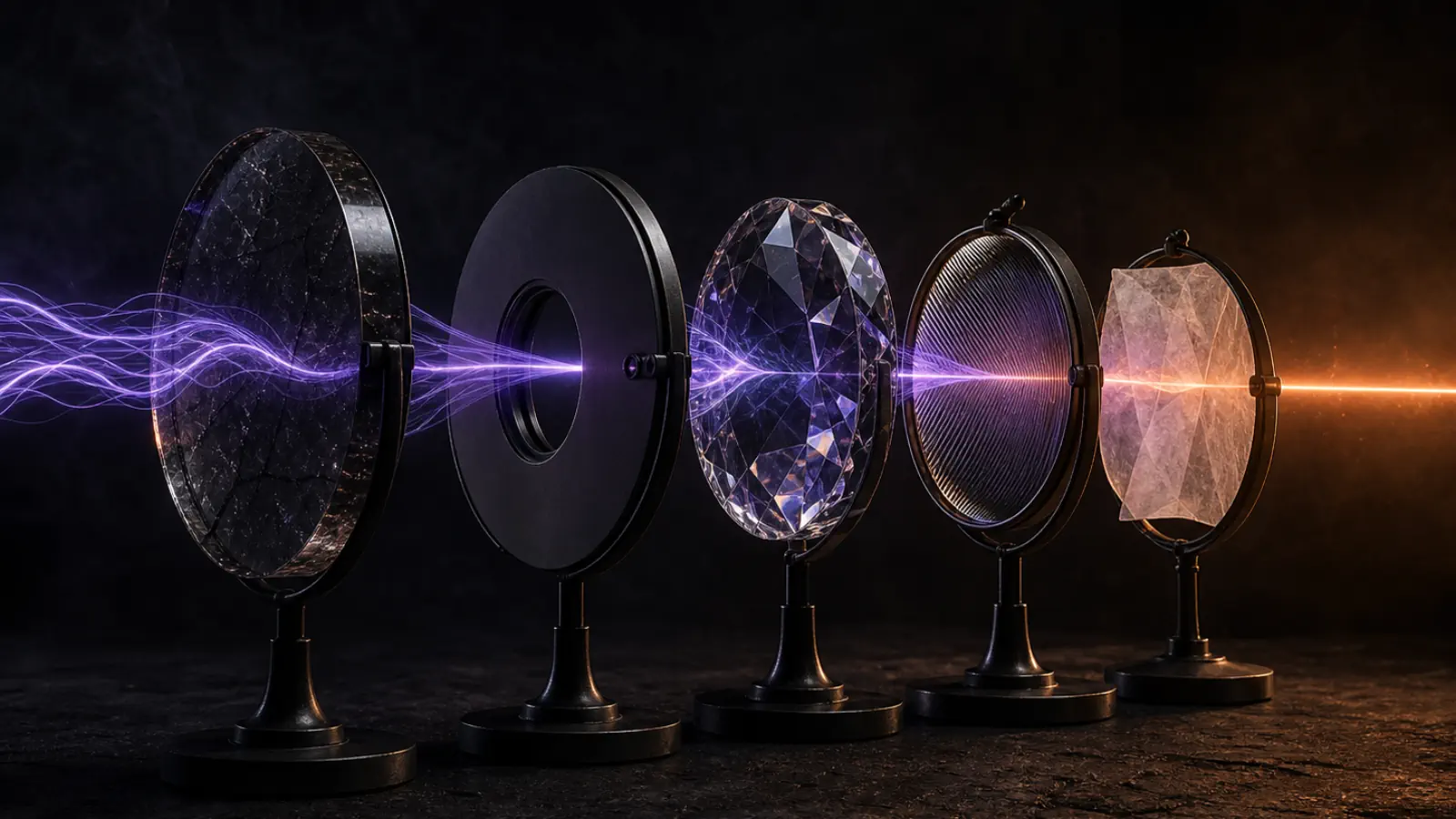 Distinct material forms connected through one controlled signal.